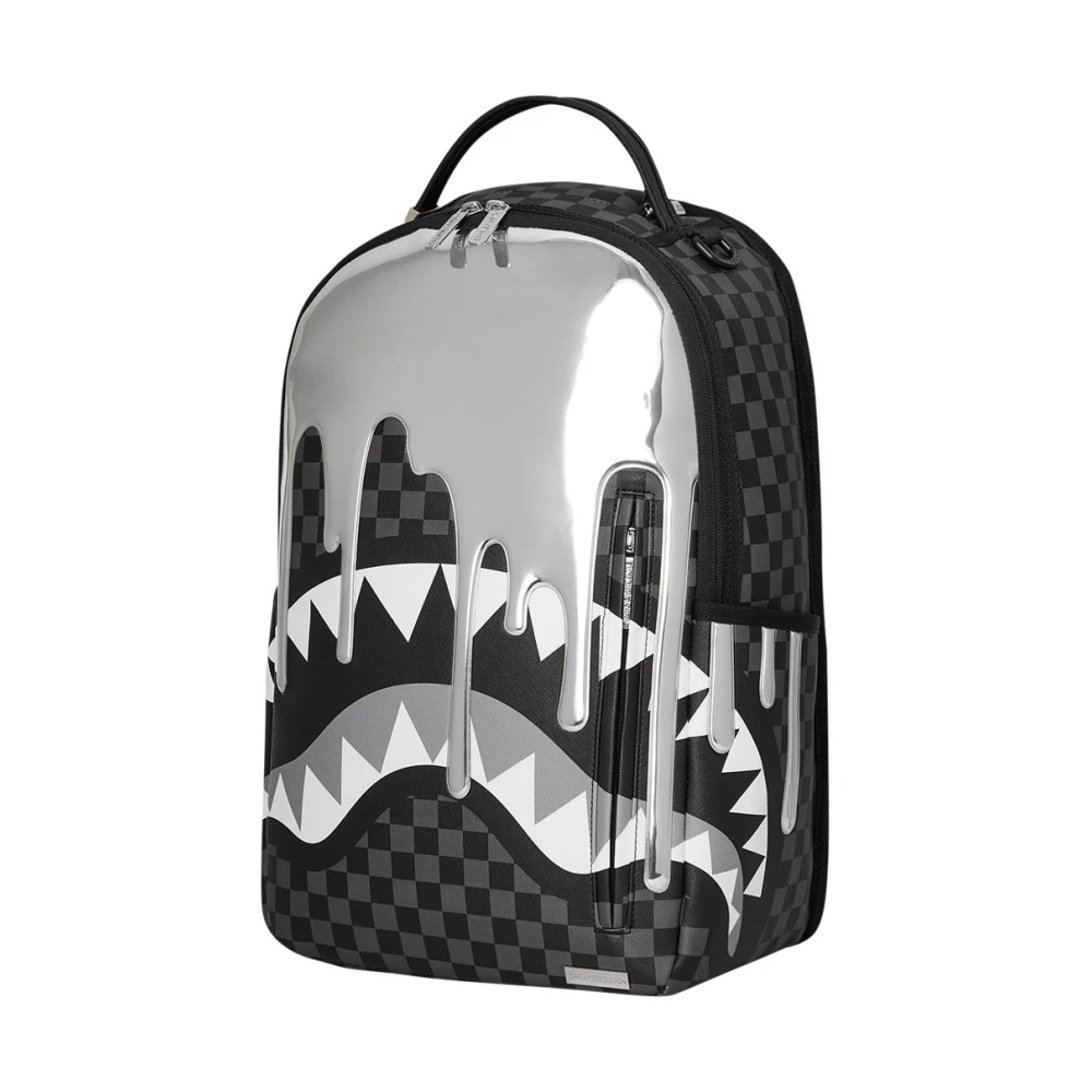Sprayground Metallic Drips Deluxe Rugzak Gray Unisex