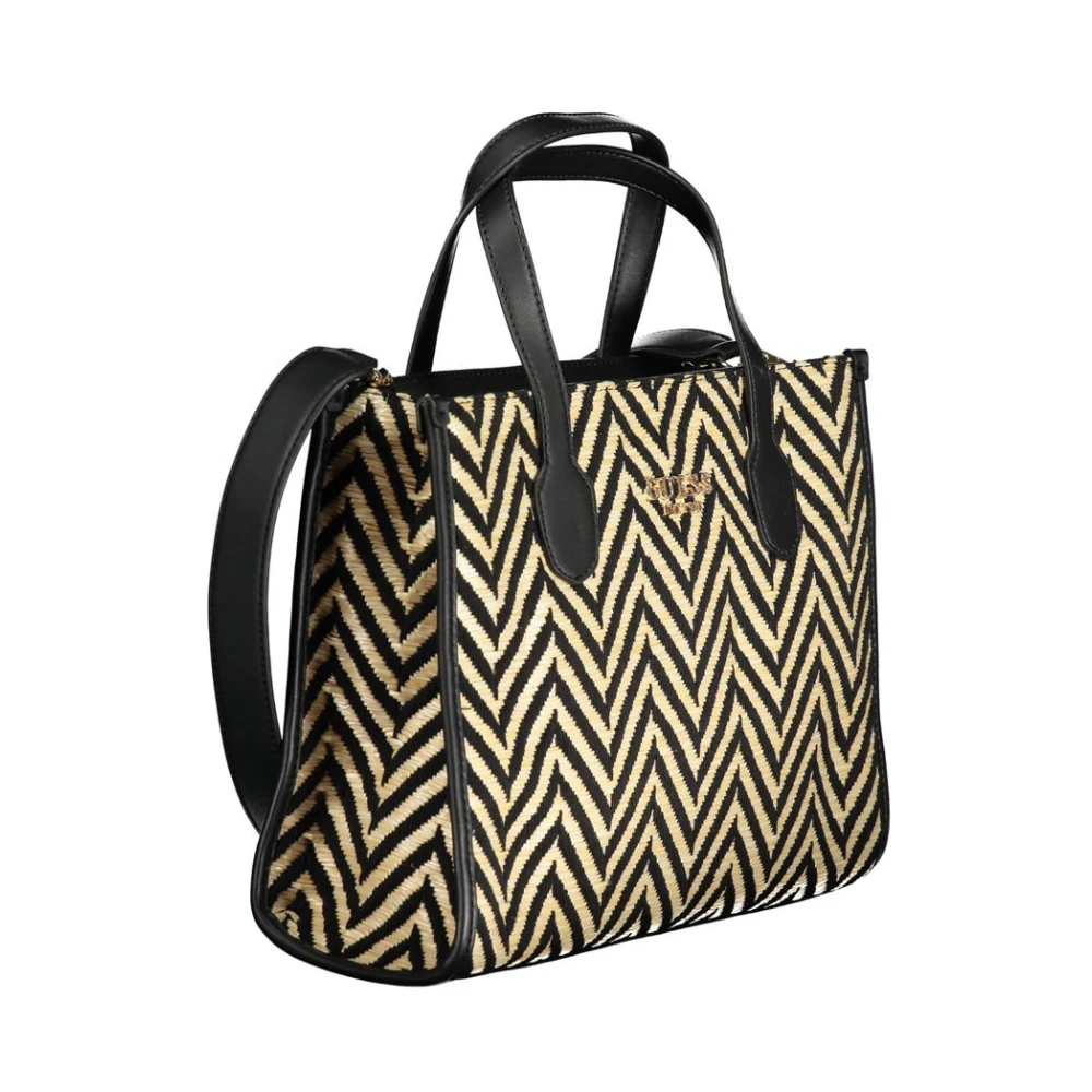 Guess Zwarte katoenen handtas met Silvana-stijl Black Dames