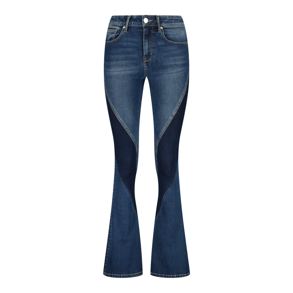 Raizzed Flare Jeans med Speciella Ben Detaljer Blue, Dam