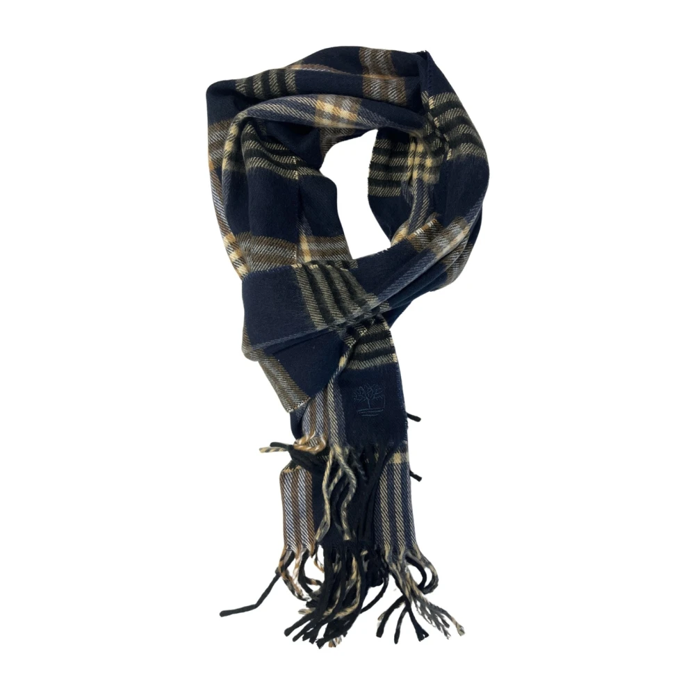 Timberland Women's Blue Winter Scarves, One Size, Quadri Check Scarf