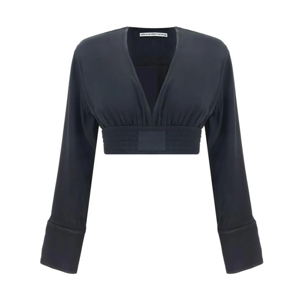 Alexander wang Geknipte V-hals top met tailleband Black Dames