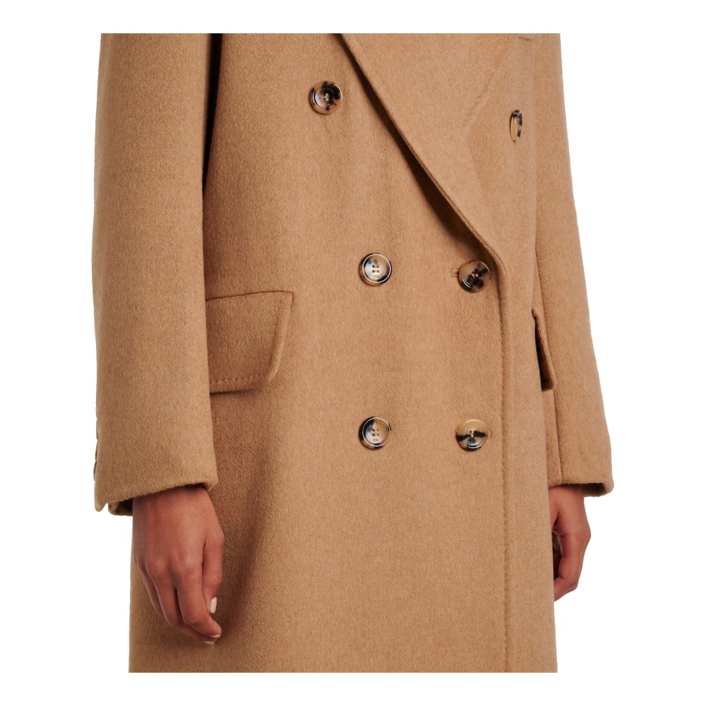 Max Mara Wollen jas met reverskraag Brown Dames