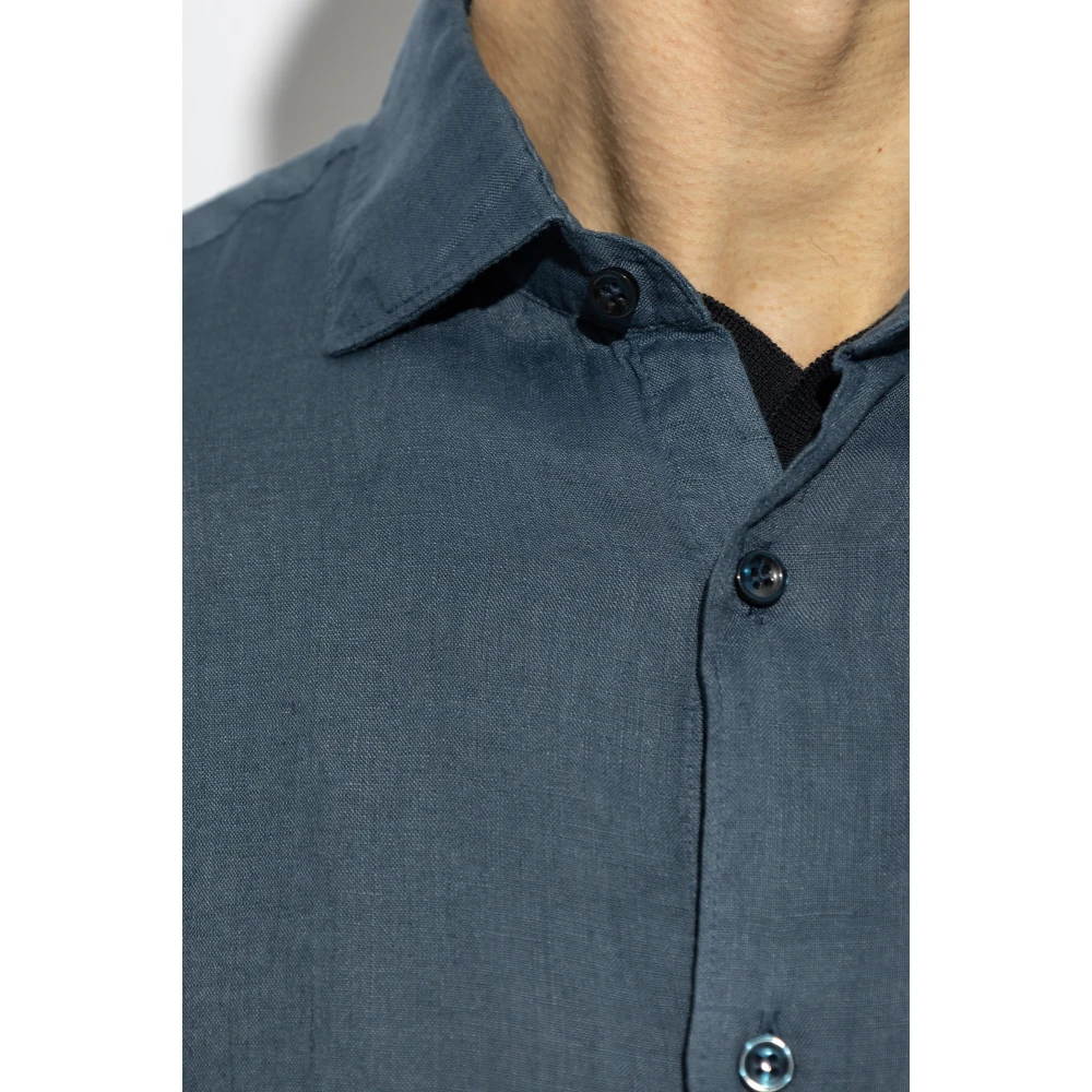 PAUL & SHARK Linnen overhemd Blue Heren