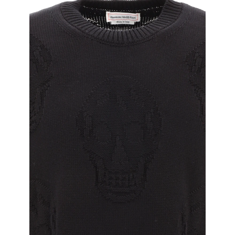alexander mcqueen Gestructureerde Skull Sweater Black Heren