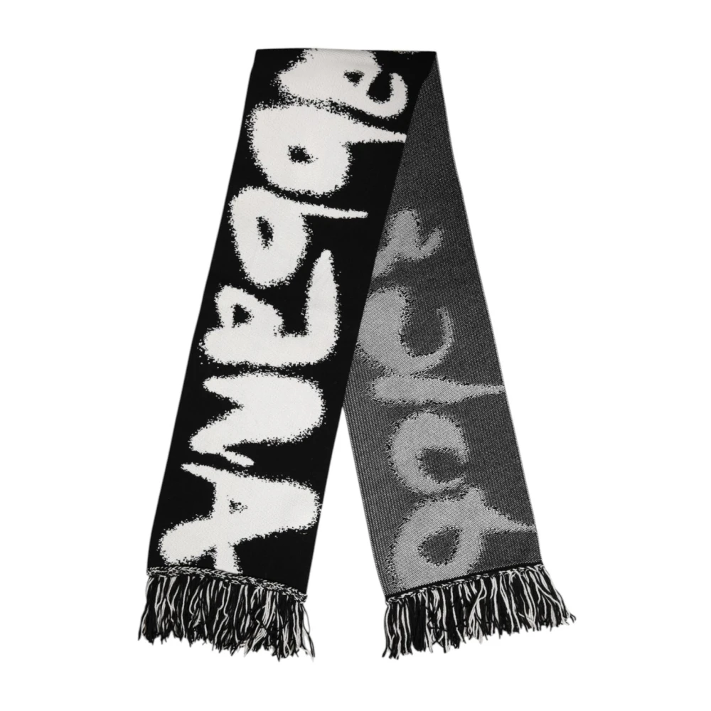 Dolce & Gabbana Men's Black Luxurious Logo Neck Warmer - Winter Scarves - One Size- Accessories
