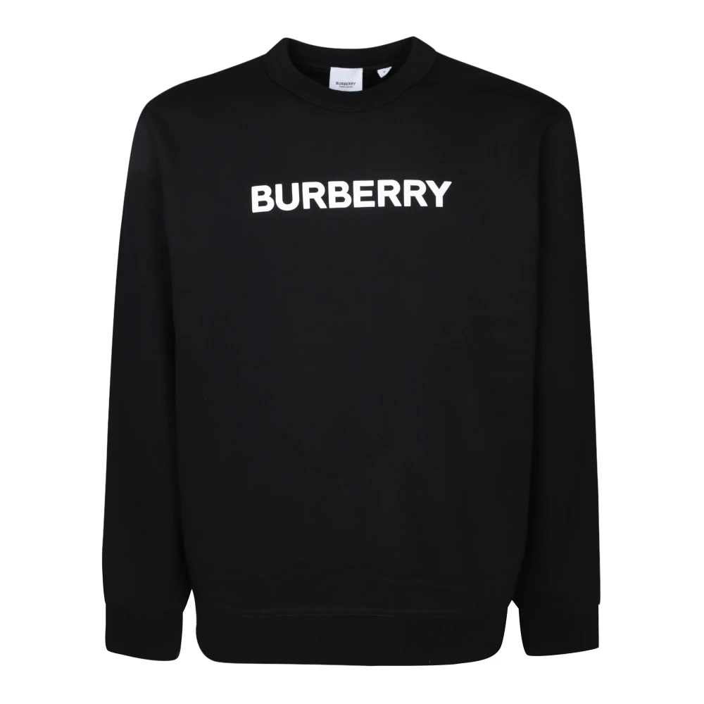 Burberry Zwarte Katoenen Sweatshirt met Lange Mouwen Black Heren