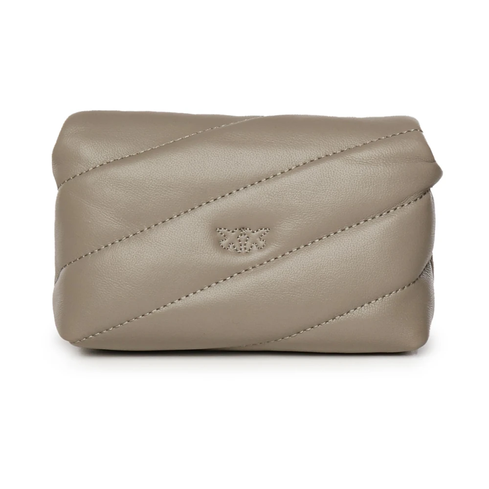pinko Love Puff Micro Sheep Nappa Tas Gray Dames