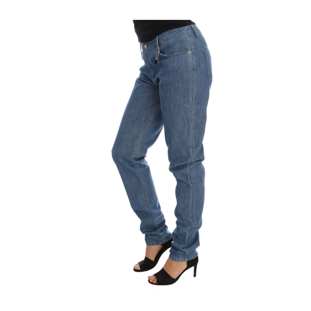 Costume National Elegante Boy Fit Blue Wash Jeans Blue Dames