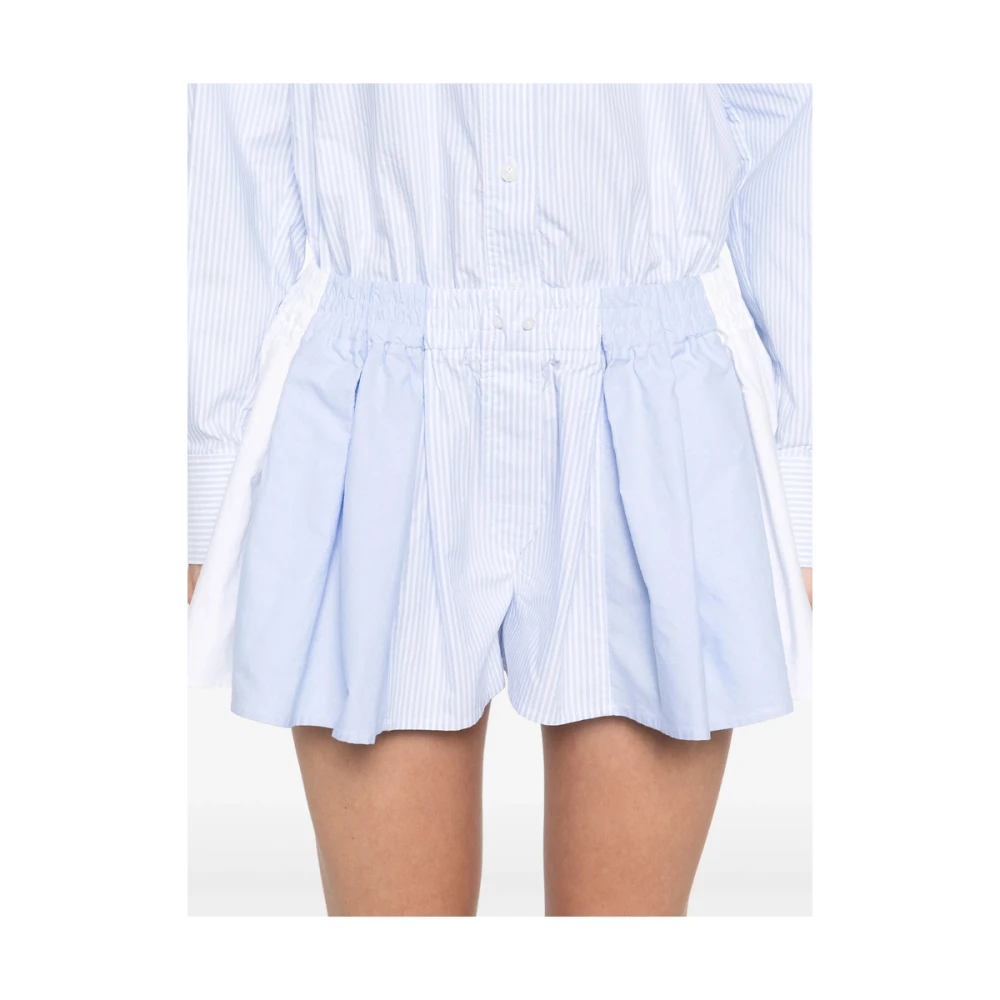 alexander wang Lichtblauwe elastische taille overhemd Blue Dames