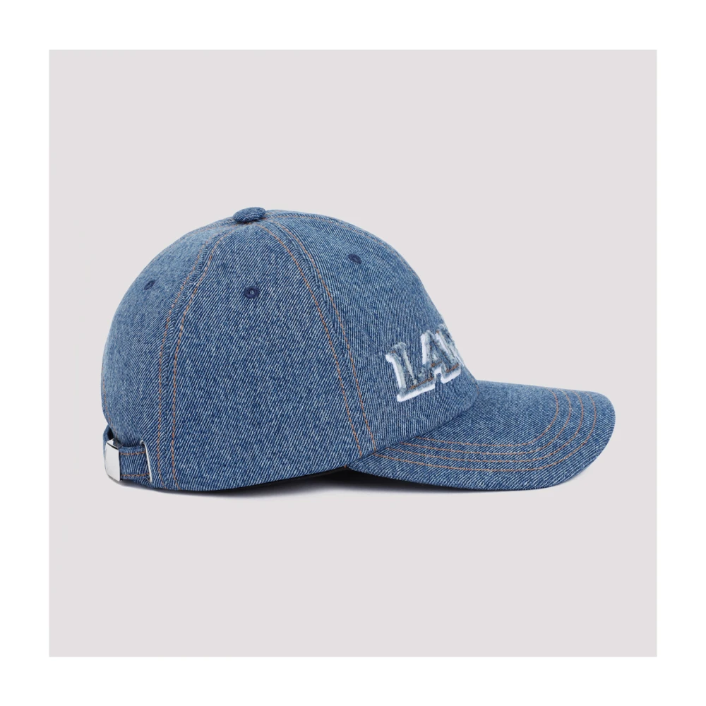 Lanvin Denim Baseball Cap voor vrouwen Blue Dames