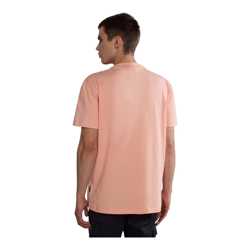 Napapijri Korte Mouw T-shirt Pink Heren