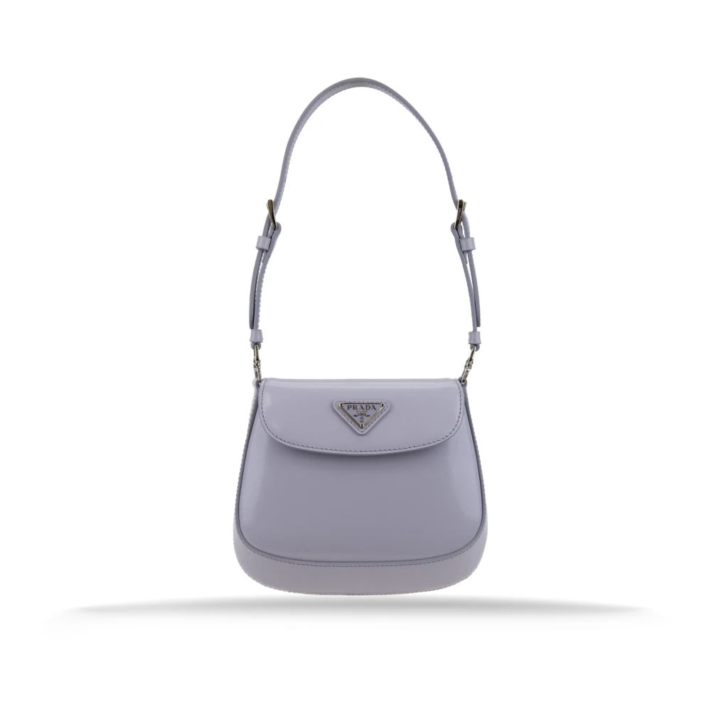 Prada Geborsteld leren handtas magnetische knoop Purple Dames