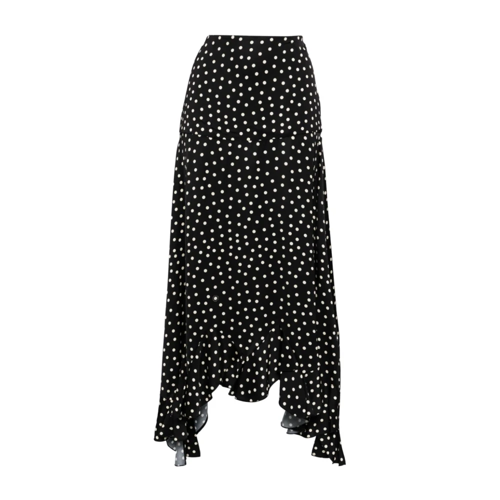 Stella Mccartney Asymmetrische Rok met Polka Dots Black Dames