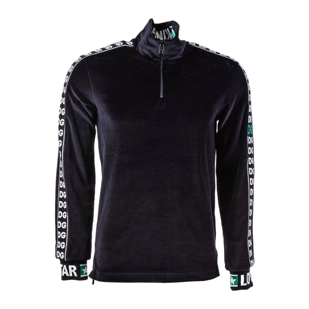 Dolce & Gabbana Heren Star Sweatshirt met rits Black Heren