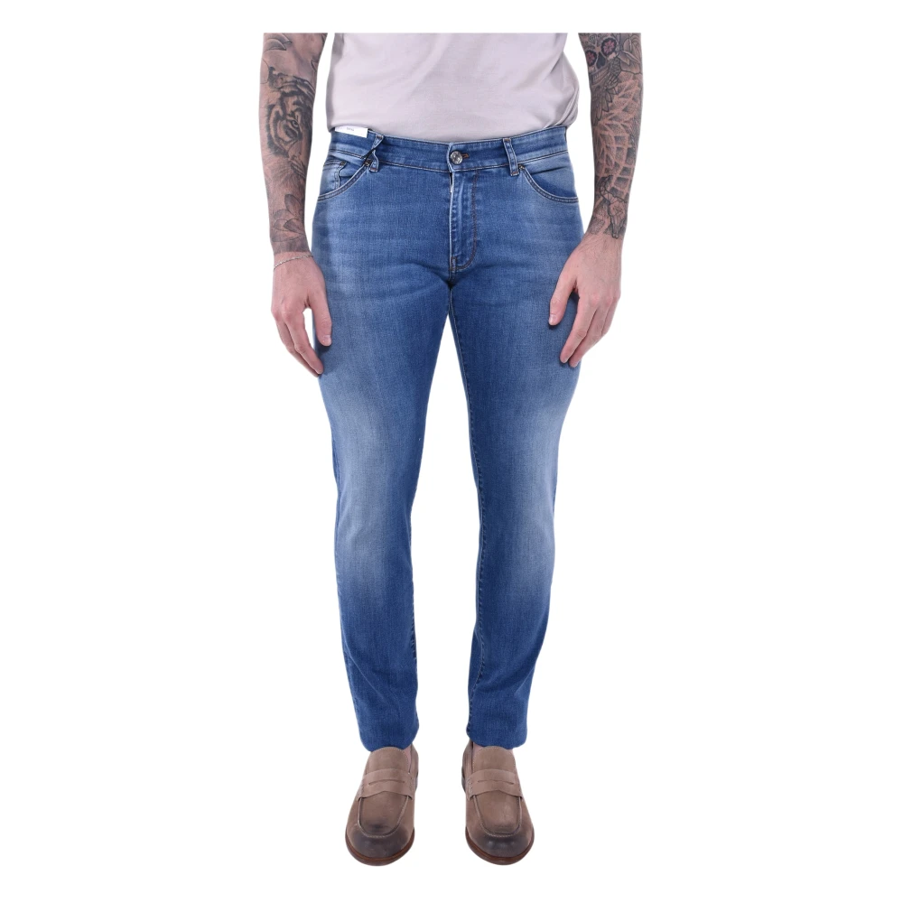 Pt Torino Men's Blue Indigo Travel Denim Swing Trousers - Slim Fit Jeans - W38 - Jeans