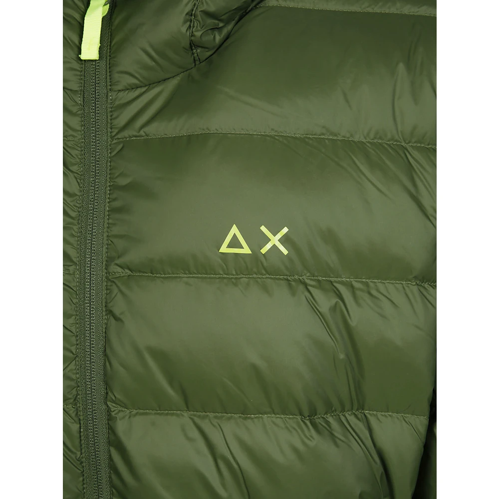 Sun68 Warme Capuchon Donsjas Green Heren