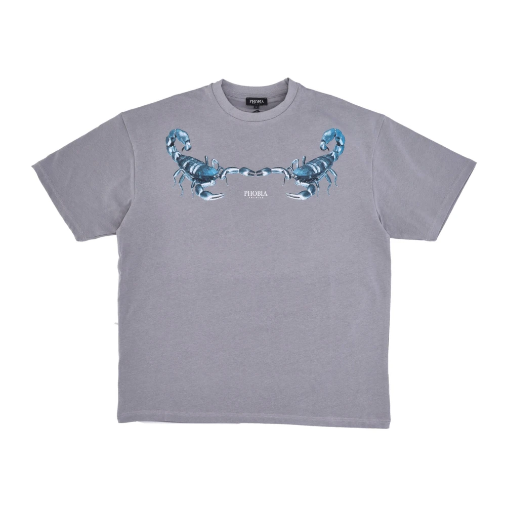 Phobia Archive Uomo Grigio Scorpion Print Tee