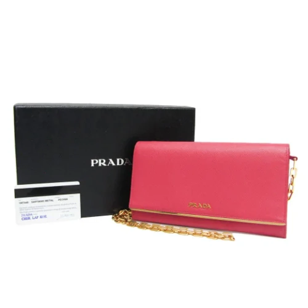 Prada Vintage Pre-owned Leather wallets Pink Dames