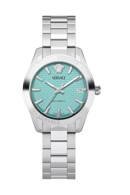 kvinnors-automatisk-klocka-greca-classic-silver-turkos