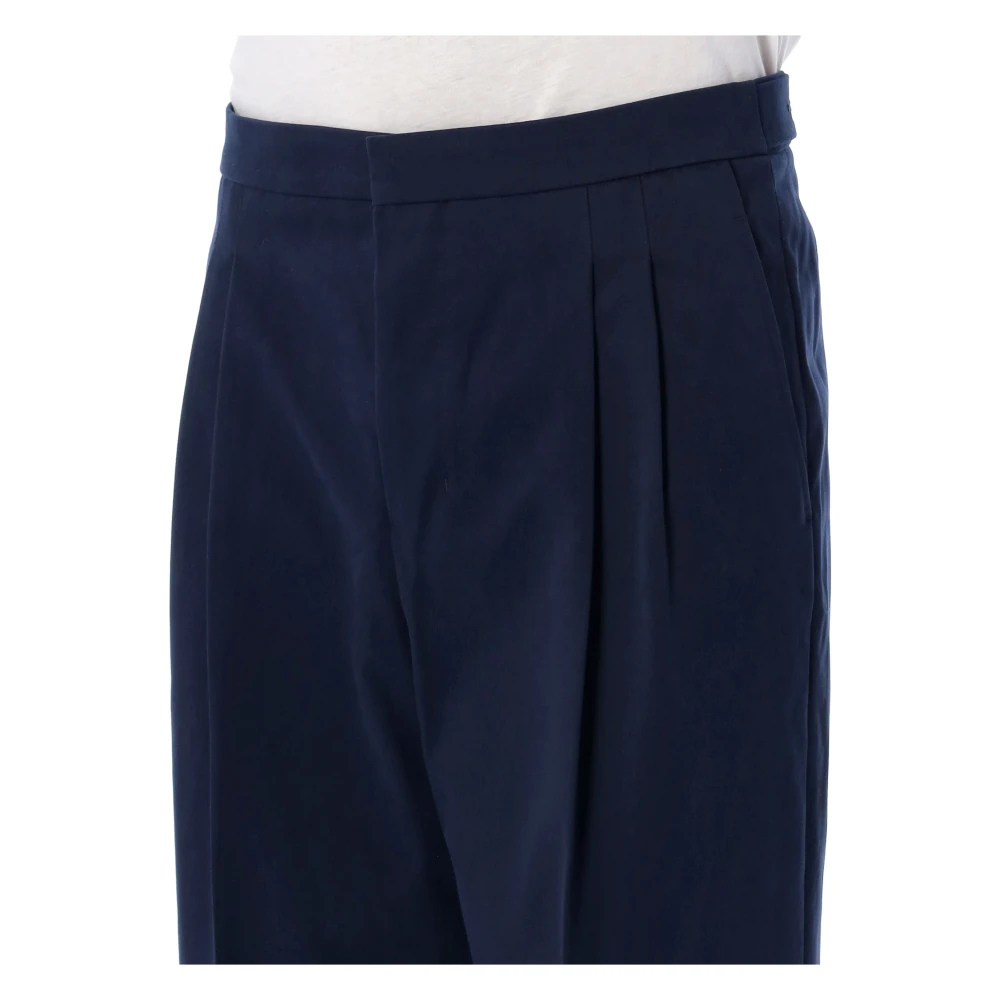 Ami Paris Wijde katoenen broek Blue Heren