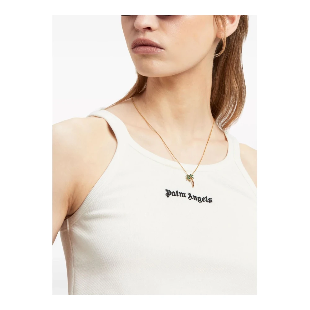 Palm Angels Mouwloze Top White Dames