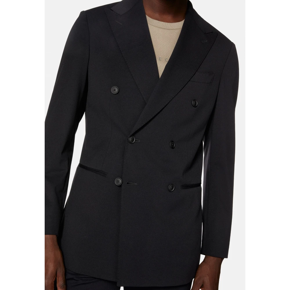 Boggi Milano B Tech Dubbelrijig Jas Black Heren