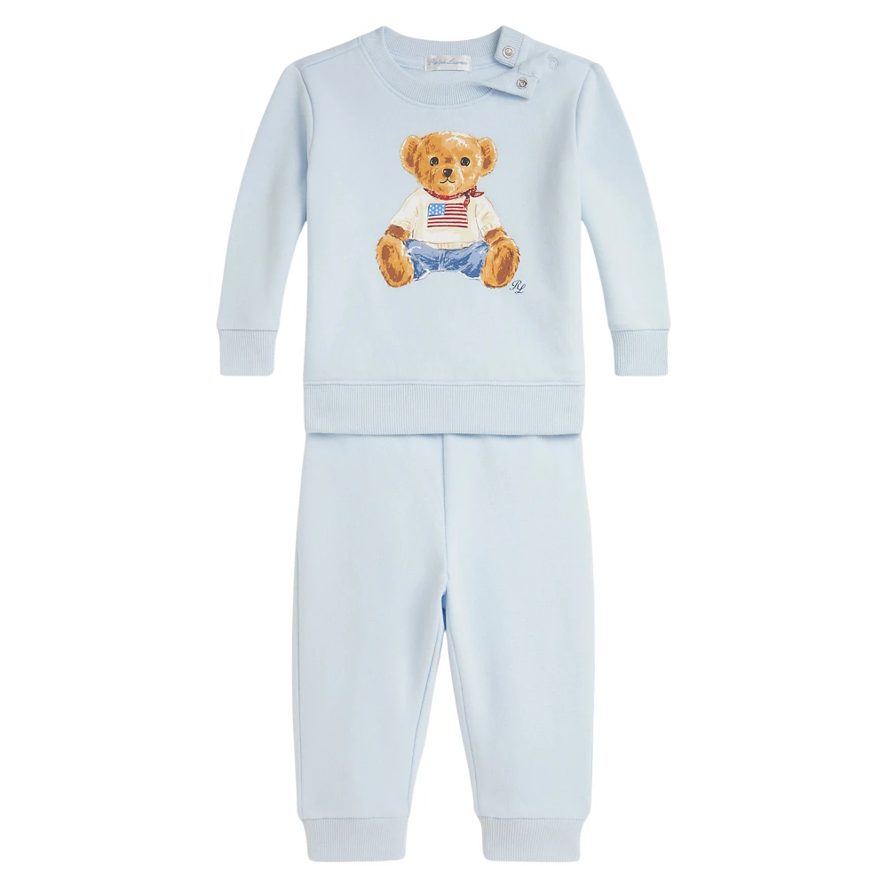 Ralph Lauren Boys Blue Kids Sport Sets, 12 M, Polo Bear Tracksuit