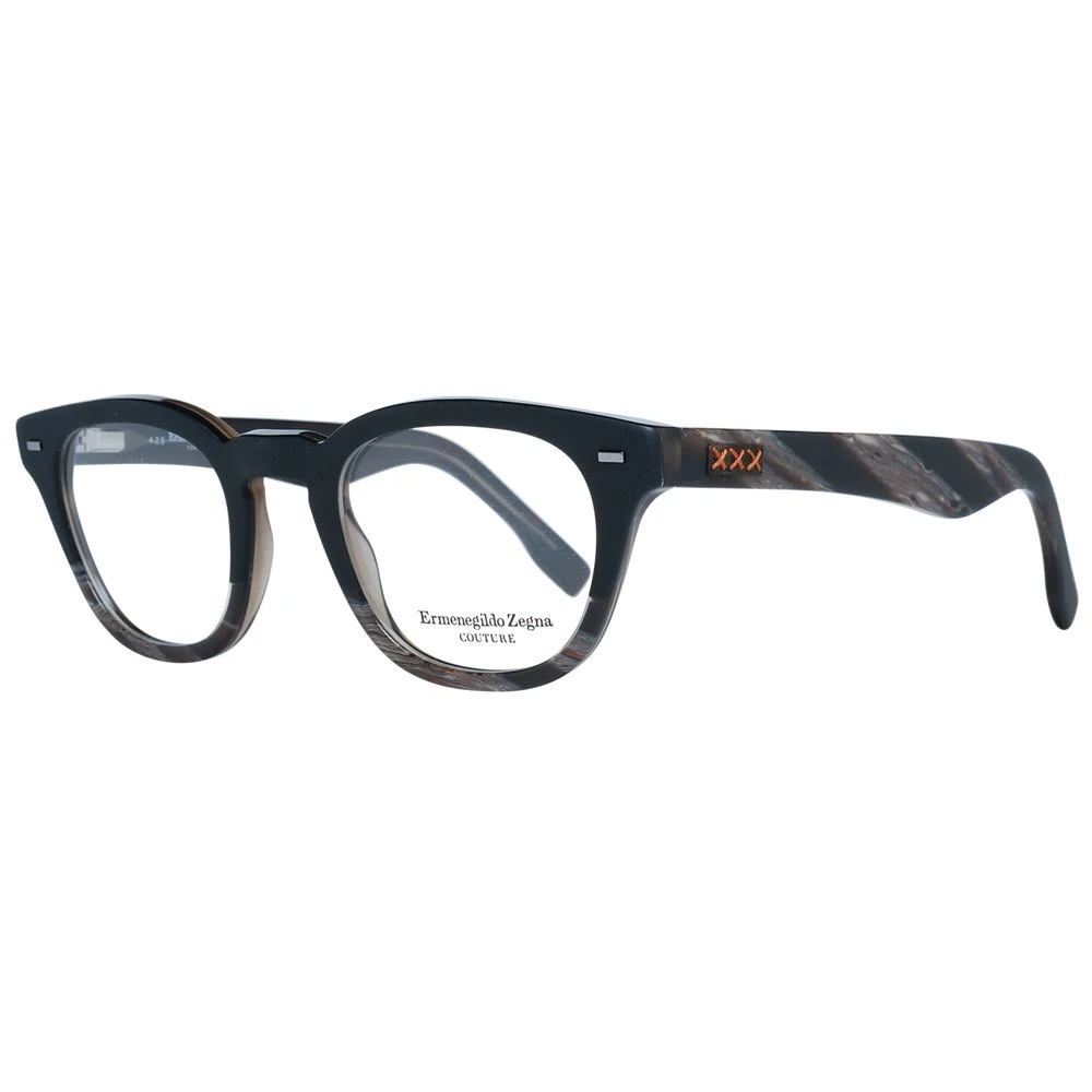 Zegna Men's Black Glasses, One Size, Optical Frame