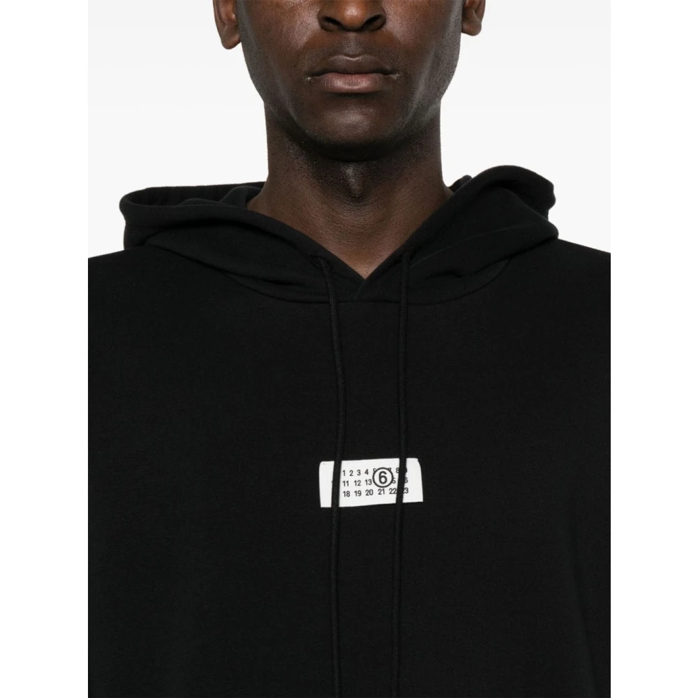 MM6 Maison Margiela Logo Hoodie Black Heren