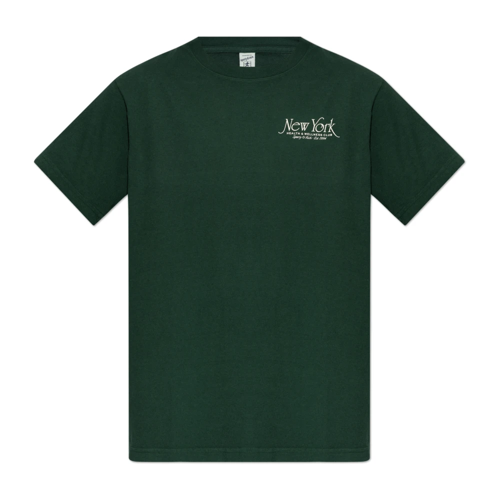 Sporty & Rich T-shirt uit de New York collectie Green Unisex