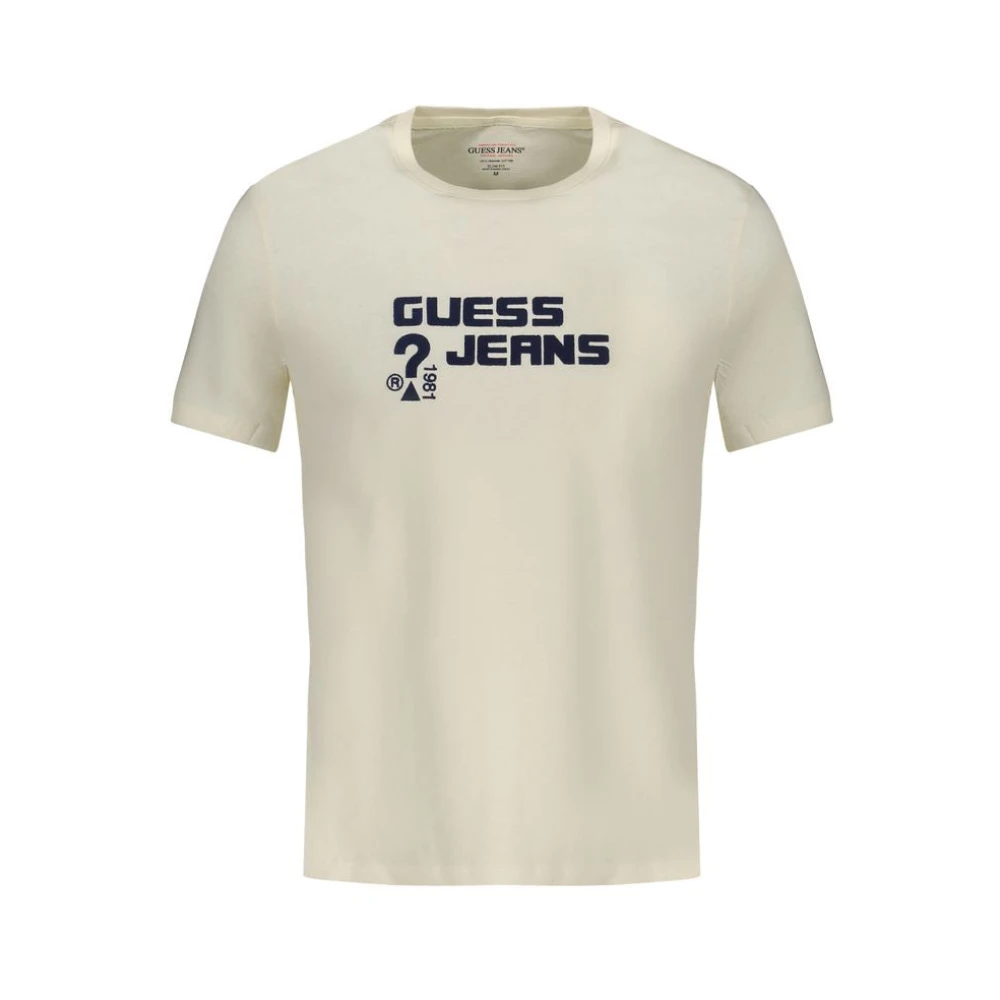 Guess Beige Katoenen T-shirt Beige Heren