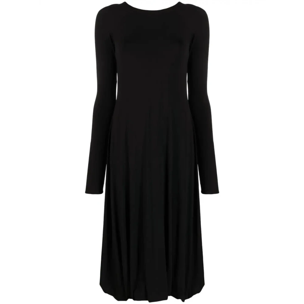 Jil Sander Women's Black Midi Dresses, Xs, Long Sleeve Midi Dress