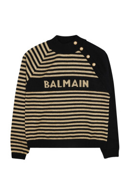 pull-enfant-noir-en-laine-melangee-avec-boutons-dores