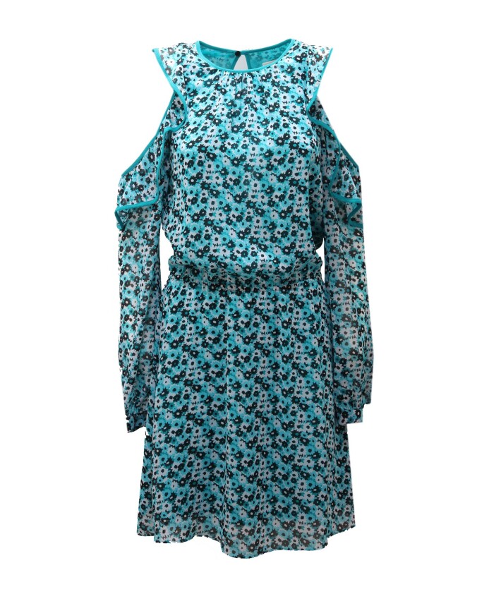 lichtblauwe-multicolor-jurk-met-open-schouders