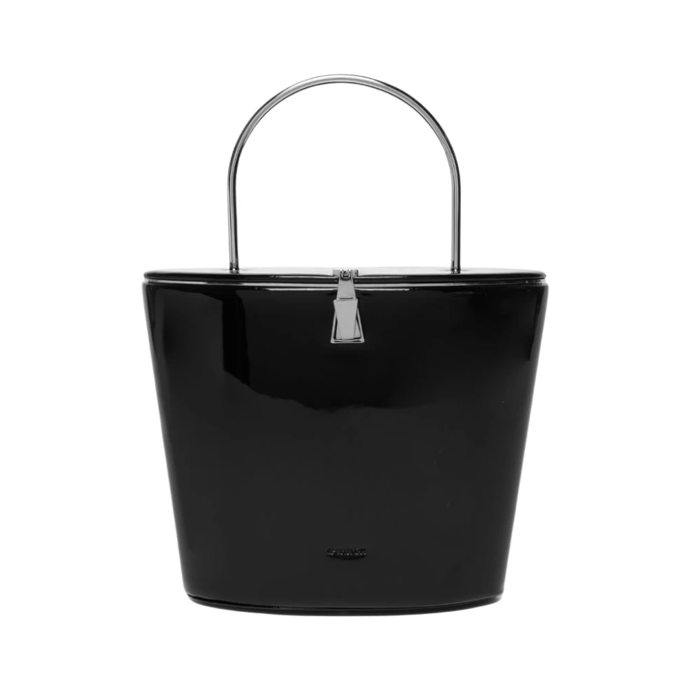 SPORTMAX Zwarte Lakemmer met Metalen Handvat Black Dames