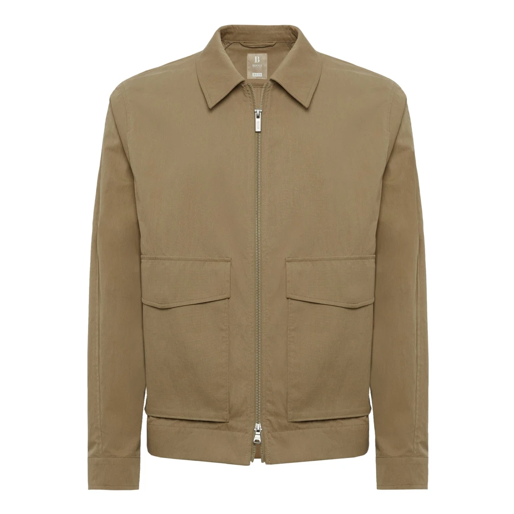 Boggi Milano Bomberjack van katoen en nylon Beige Heren