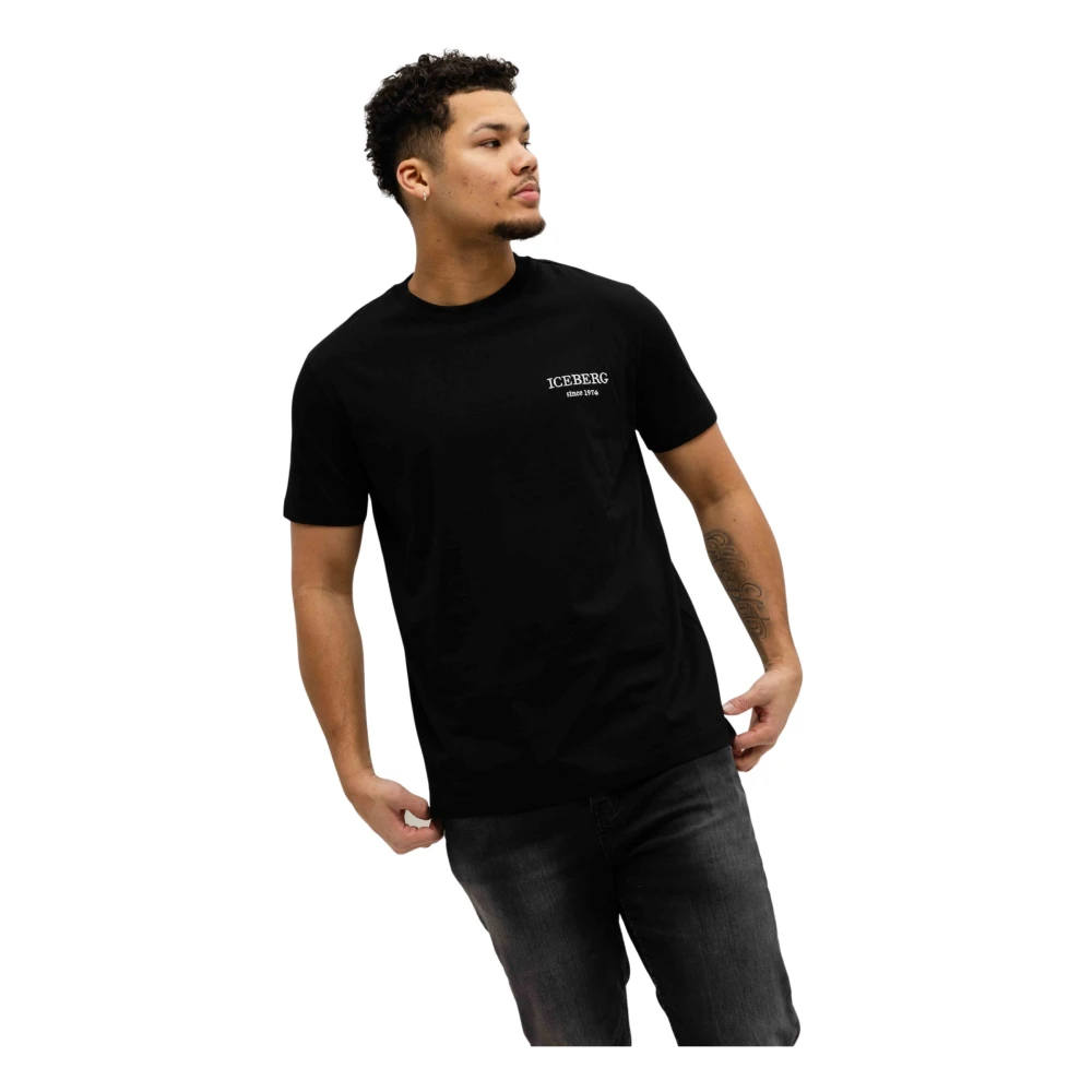 Iceberg 5D F046 Jersey T-shirt Heren Zwart Black Heren
