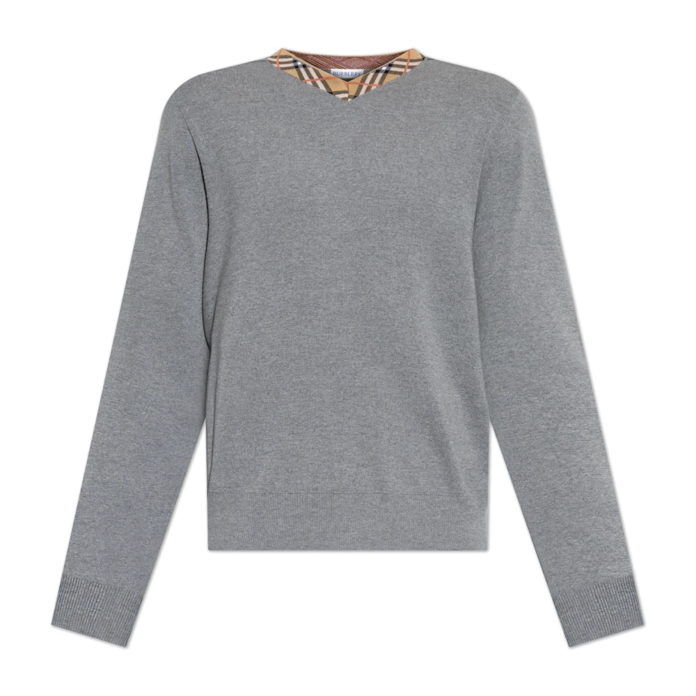 Burberry Uomo Grigio Maglie, L, New,