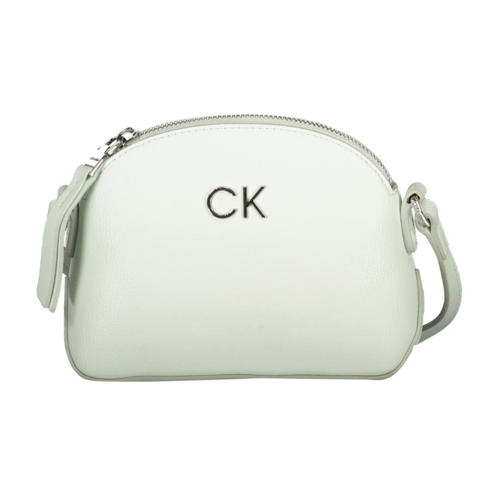 Calvin Klein Women's Green Crossbody Bag With Zip Closure