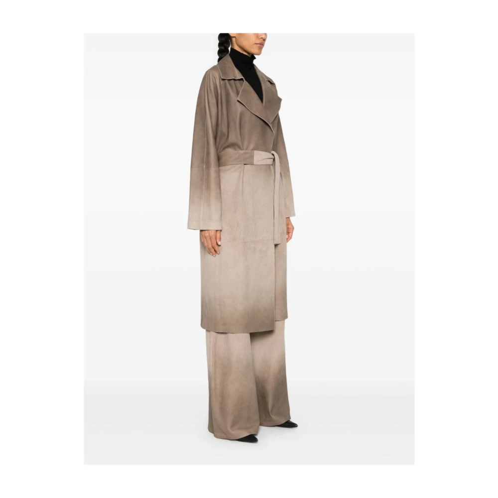 Arma Gradient Grey Suede Jassen Beige Dames