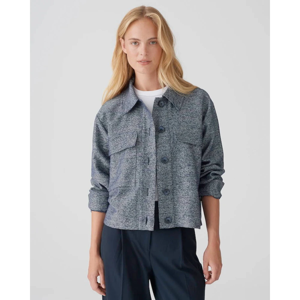 Opus Frisse Jas 10376312754306 Blue Dames