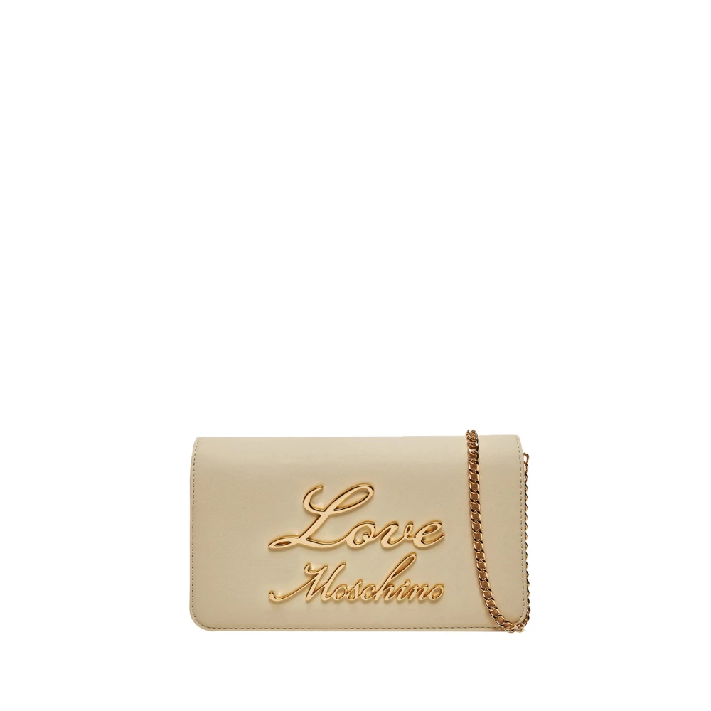 Moschino Ivoor Schoudertas Trendy Mode Accessoire Beige Dames
