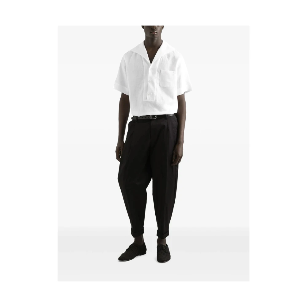 Dolce & Gabbana Witte Overhemd met Borstzak White Heren