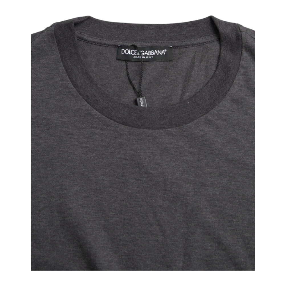Dolce & Gabbana Grijze Katoenen Korte Mouw T-shirt Gray Heren