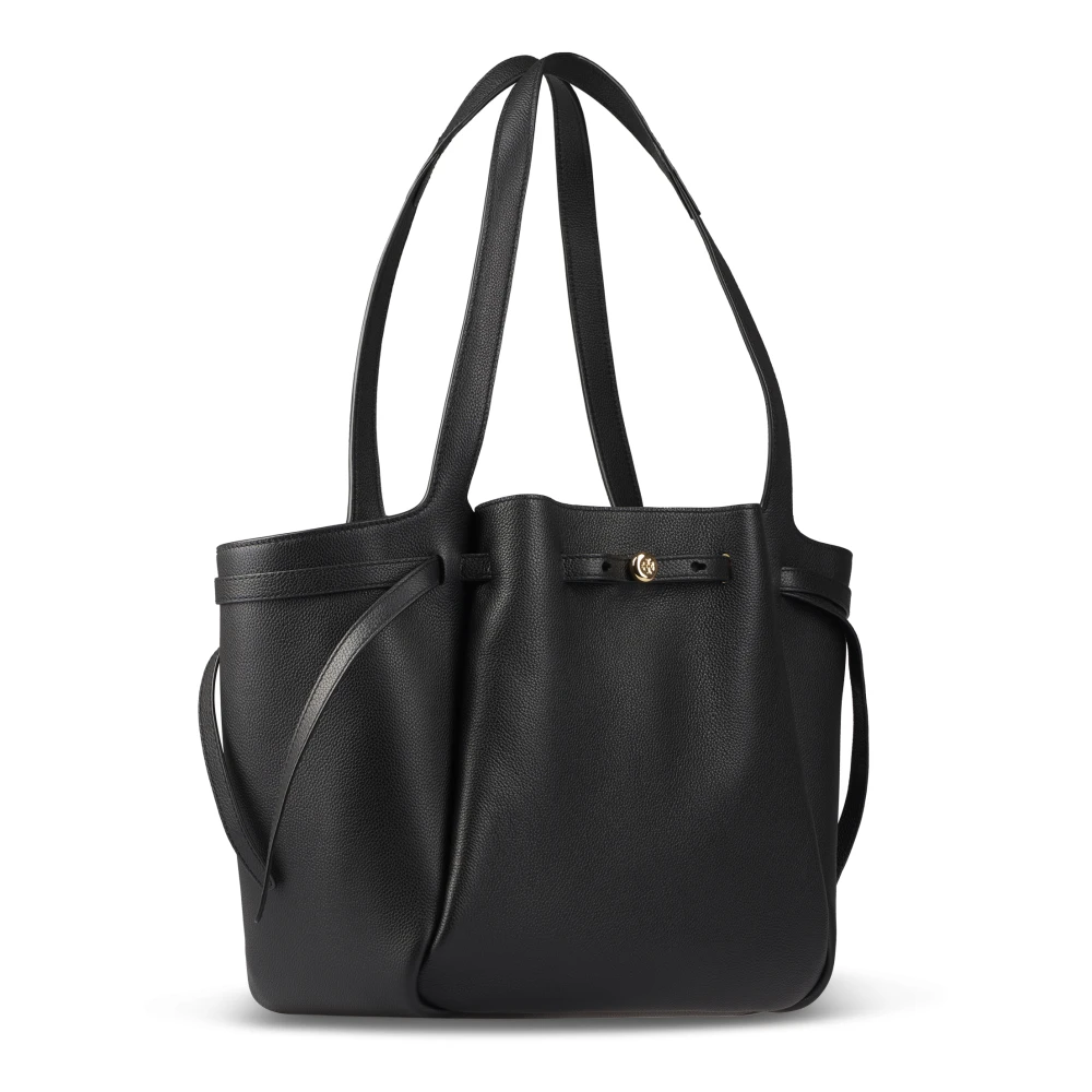 TORY BURCH Zwarte Pebbled Tote Tas Black Dames