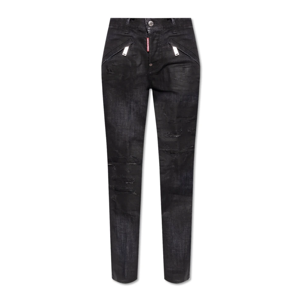 Dsquared2 Jeans met logo Black Dames