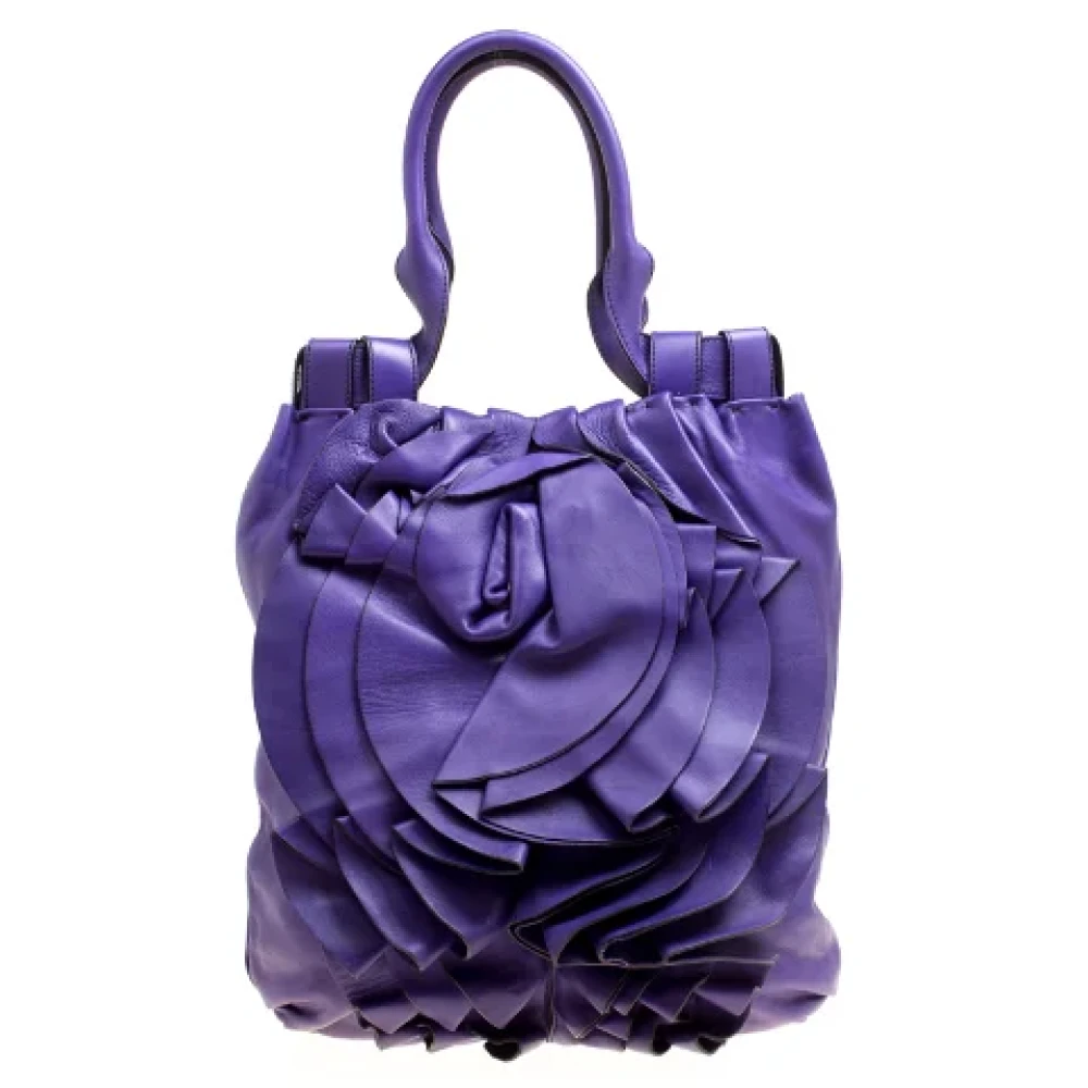 Valentino Vintage Pre-owned Leather totes Purple Dames