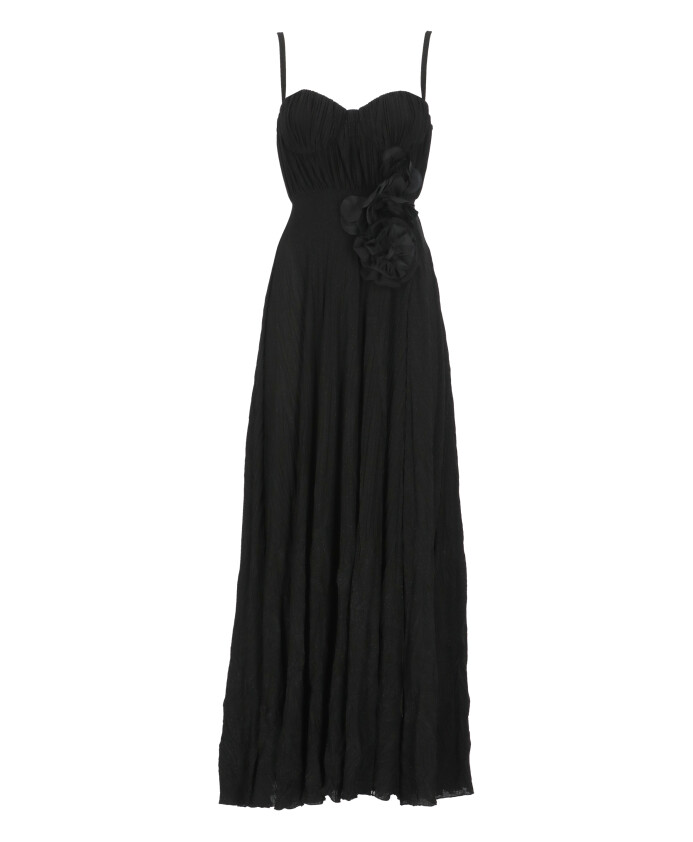 robe-noire-en-lurex-avec-application-florale