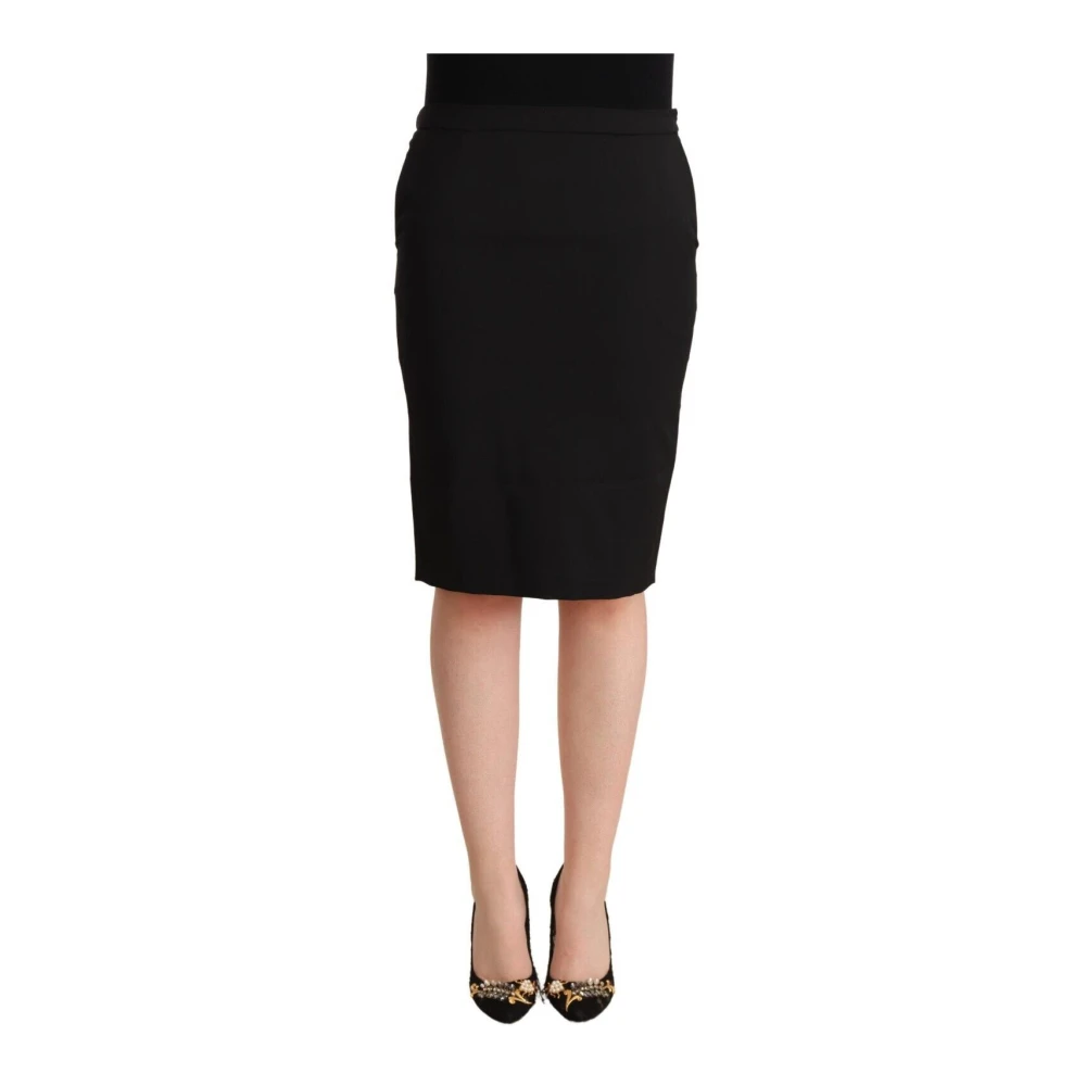Gianfranco Ferré Women's Black Pencil Skirts, Xs, Elegant Pencil Skirt In