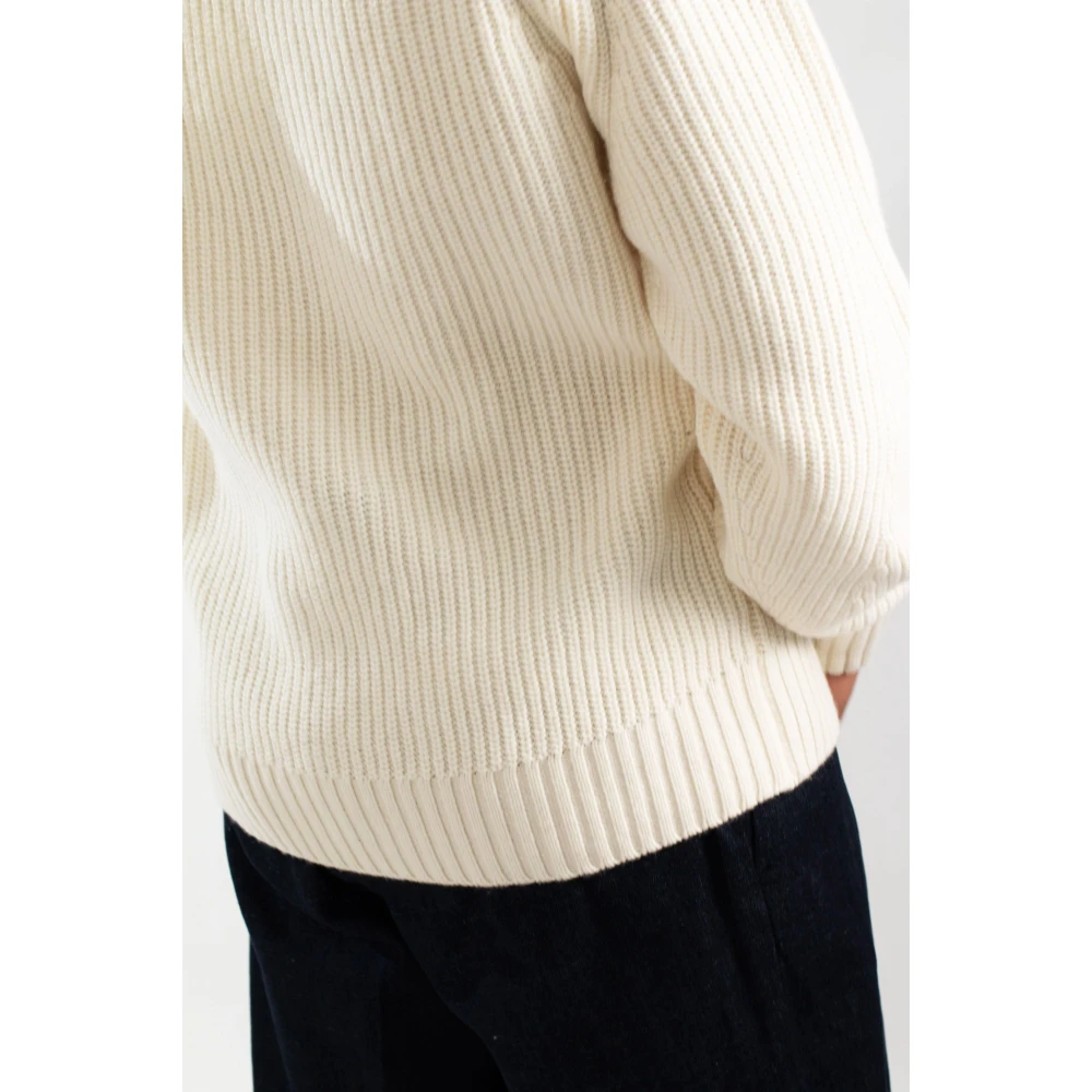 Lacoste Ribgebreide Raglan Trui Beige Heren